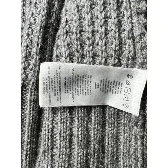 Womens Michael Kors Gray Metal Toggle Cardigan Sweater Wool Blend Size M EUC - Picture 12 of 13